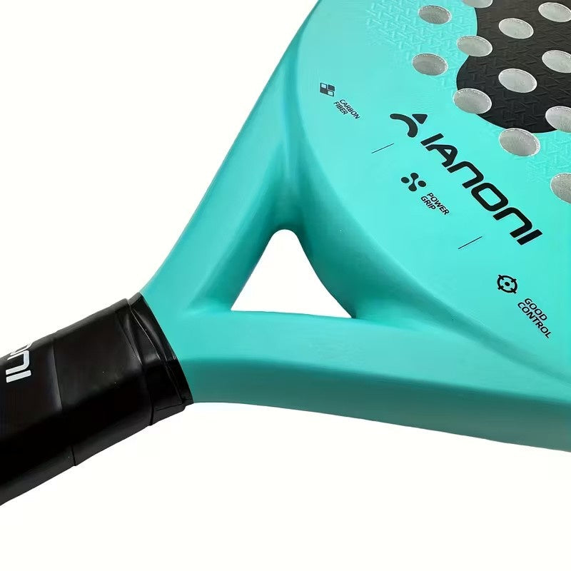 Premsons® Super Power Carbon Fiber Padel Racket – 3D Surface Power & Control Paddle with EVA Core - Blue