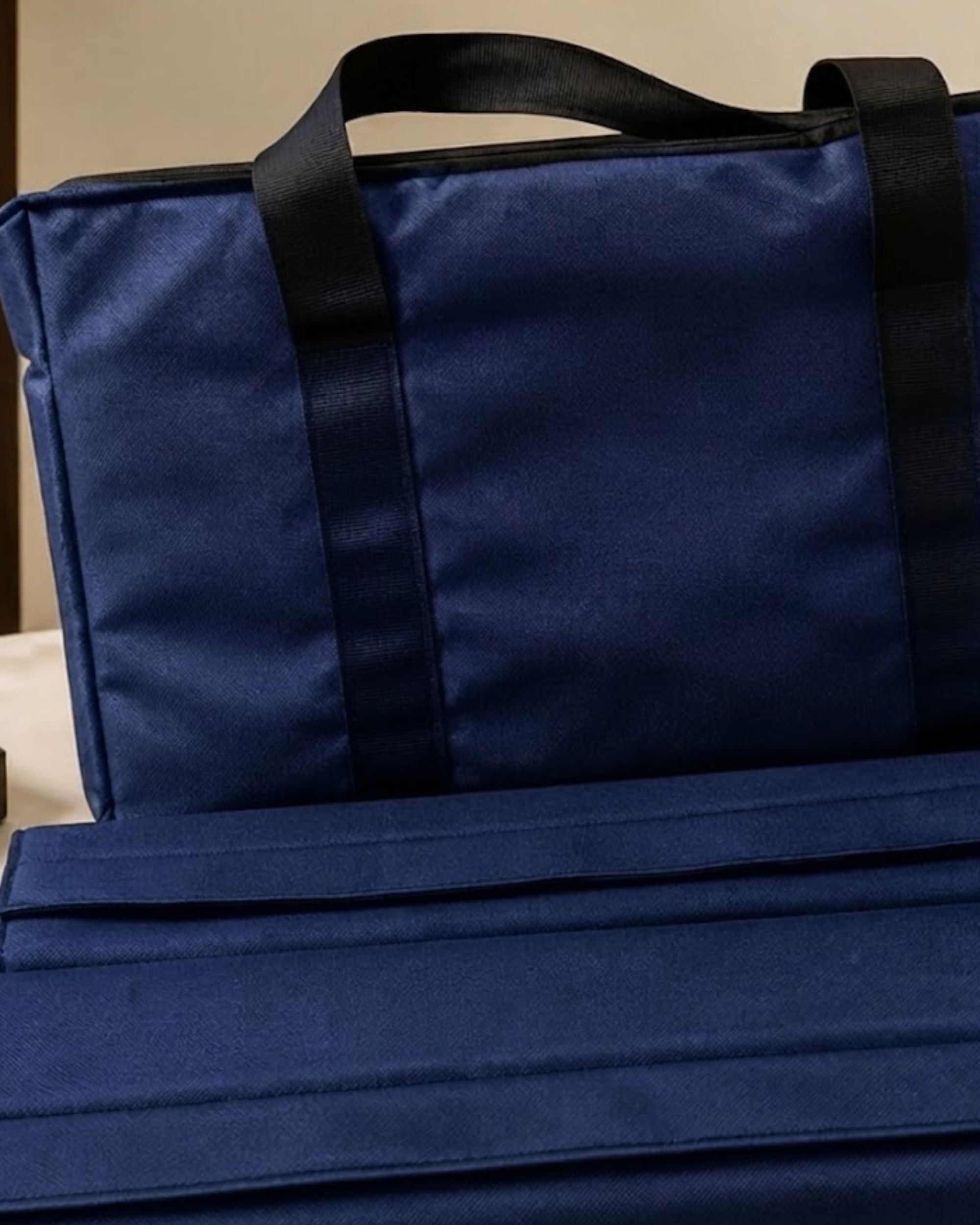Premsons® Mahjong Carry Bag with 2 Tile & Rack Cases | Premium Travel Storage Bag Set Blue