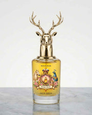 Eternia® Rose Oud eau de parfum bottle with gold deer-crown cap
