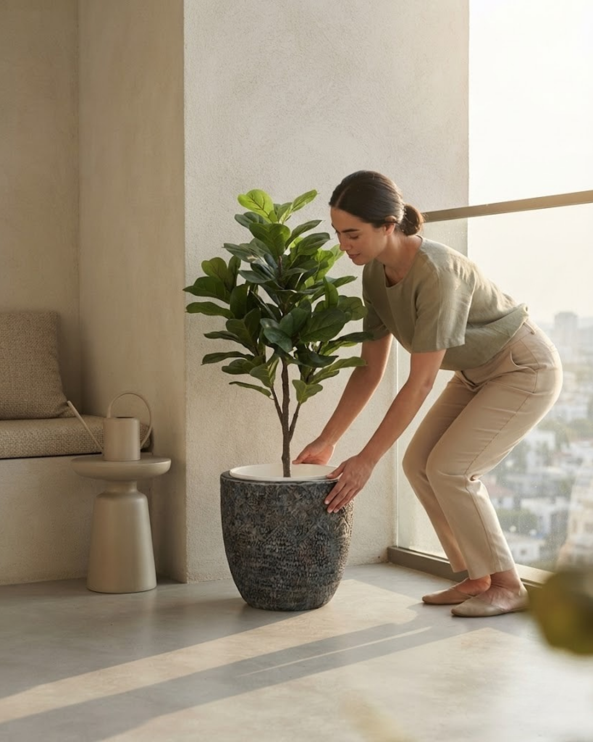 Premsons® Round Patterned Decorative Planter