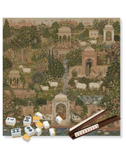 Premsons Royal Gardens Mahjong Mat – 33 x 33 inch Large Table Game Mat