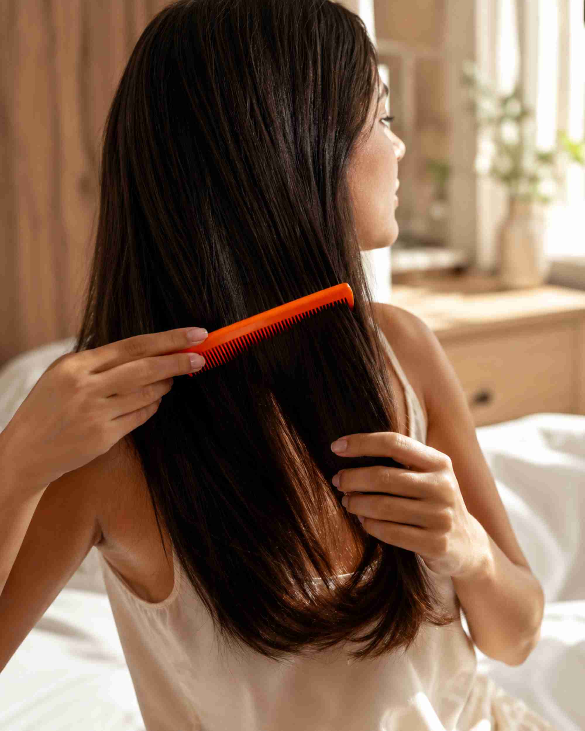 Premsons® Lightweight Fine Tooth Comb - Jaguar A-Line 525 Orange