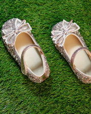 Premsons® Rose Gold Bow Girls’ Sandals – Stylish, Comfortable & Lightweight Footwear for Everyday Wear & Special Occasions