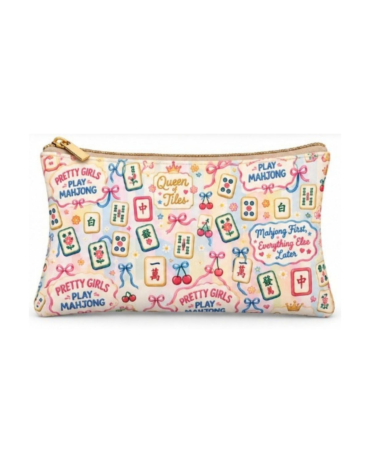 Premsons® Pretty Girls Vegan Leather Zipper Pouch – Multipurpose Organiser – S, M, L & XL