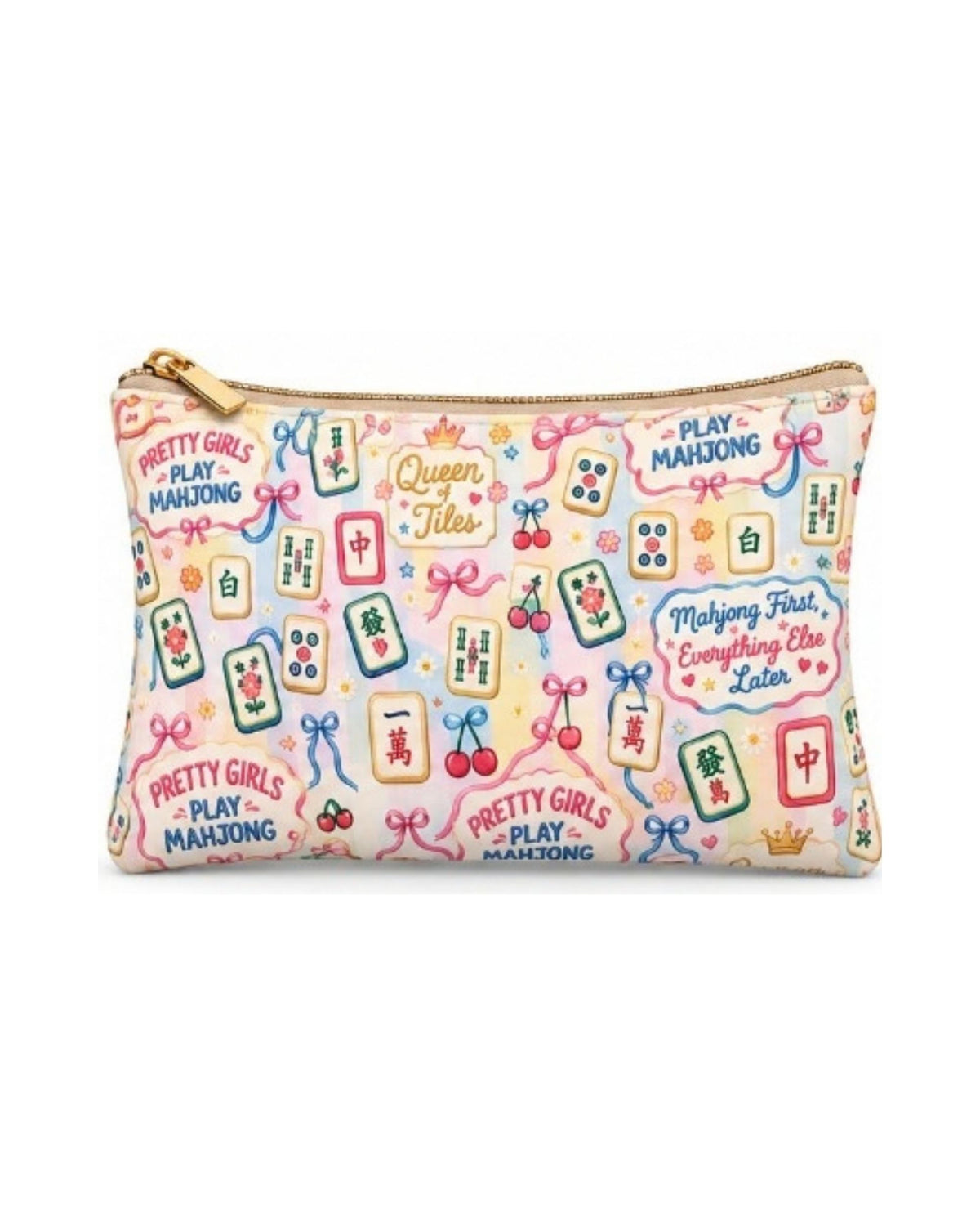 Premsons® Pretty Girls Vegan Leather Zipper Pouch – Multipurpose Organiser – S, M, L & XL