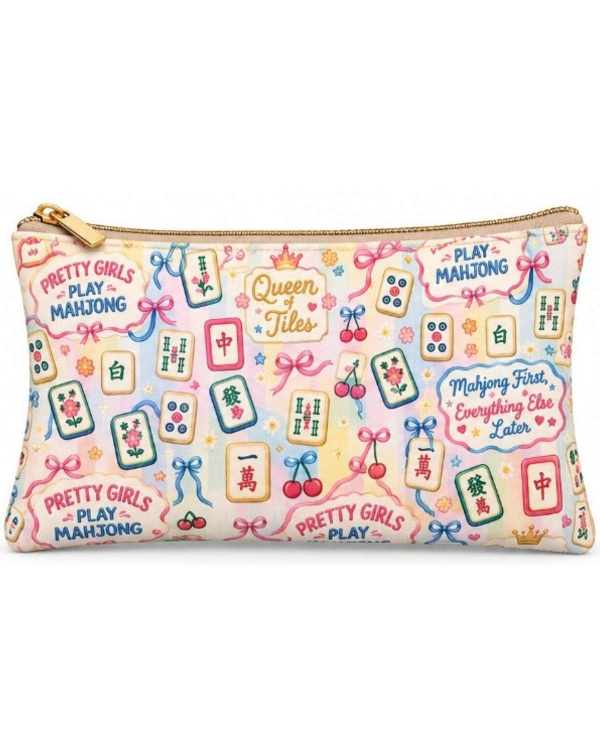 Premsons® Pretty Girls Vegan Leather Zipper Pouch – Multipurpose Organiser – S, M, L & XL