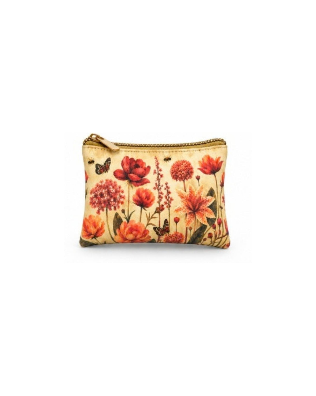 Premsons® Autumn Blooms Vegan Leather Zipper Pouch – Multipurpose Organiser – S, M, L & XL