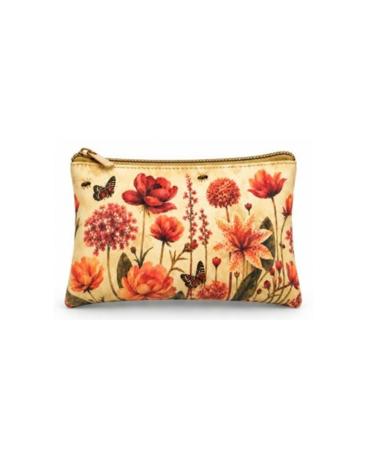 Premsons® Autumn Blooms Vegan Leather Zipper Pouch – Multipurpose Organiser – S, M, L & XL