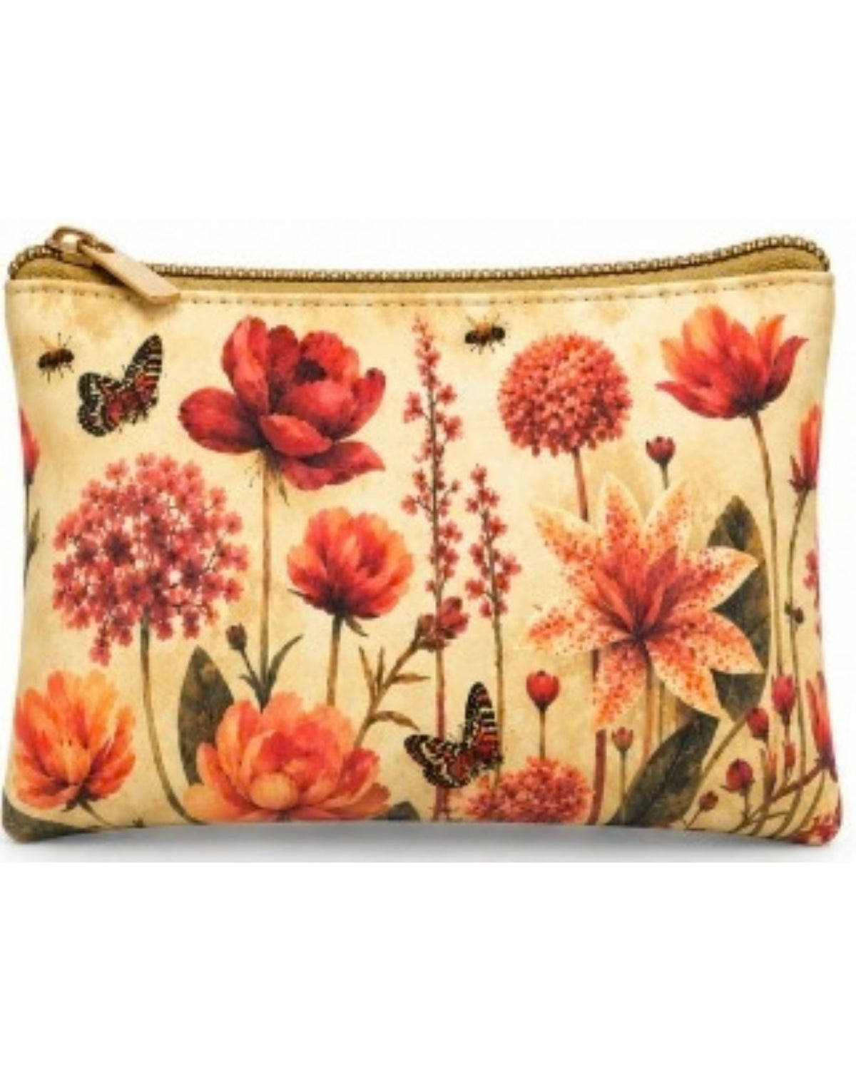 Premsons® Autumn Blooms Vegan Leather Zipper Pouch – Multipurpose Organiser – S, M, L & XL