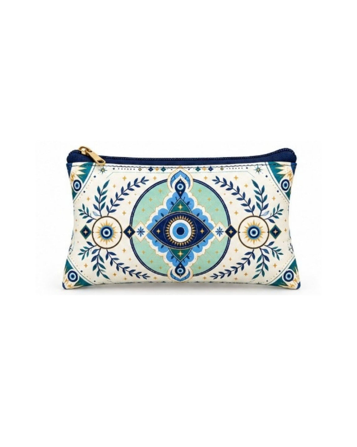 Premsons® Evil Eye Vegan Leather Zipper Pouch – Multipurpose Organiser – S, M, L & XL