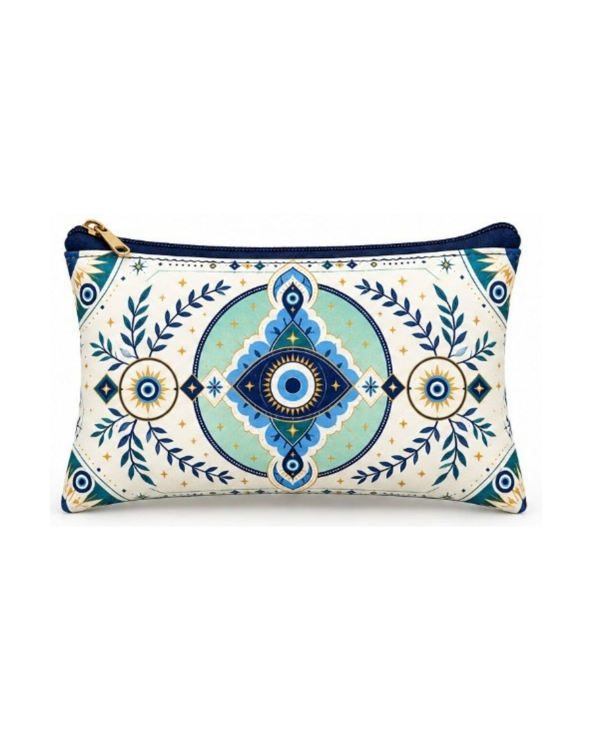 Premsons® Evil Eye Vegan Leather Zipper Pouch – Multipurpose Organiser – S, M, L & XL