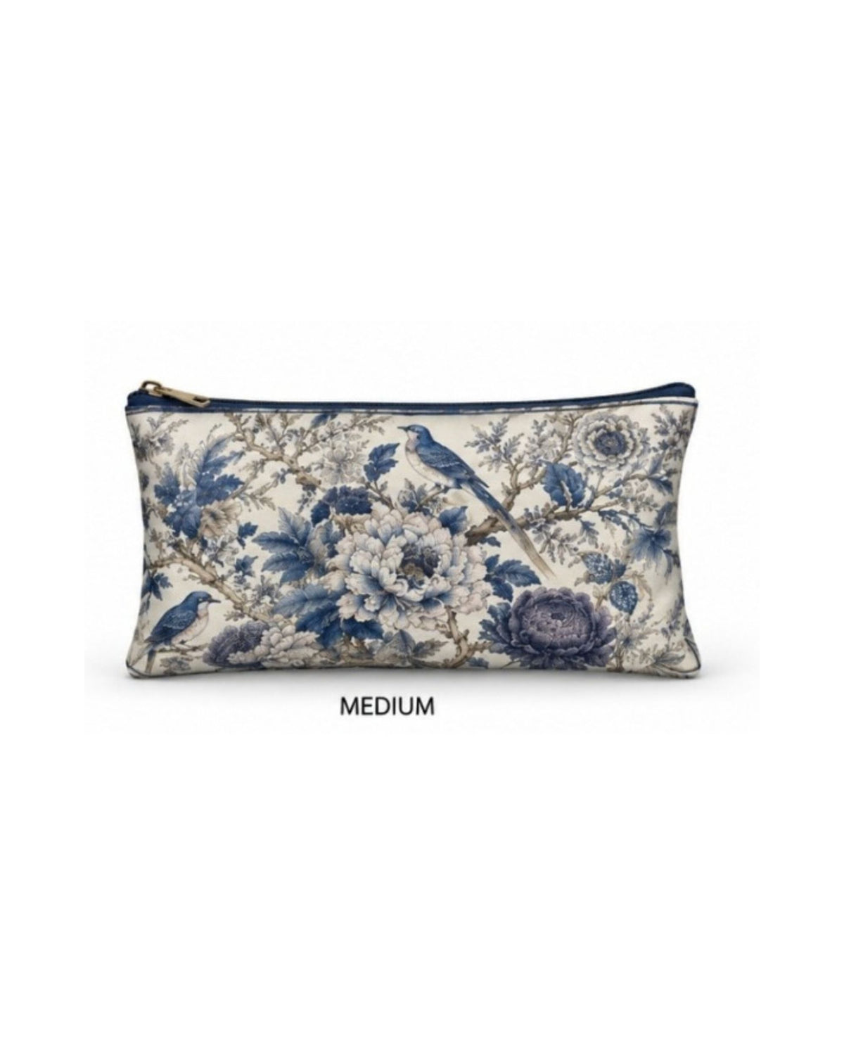 Premsons® Indigo Vegan Leather Zipper Pouch – Multipurpose Organiser – S, M, L & XL