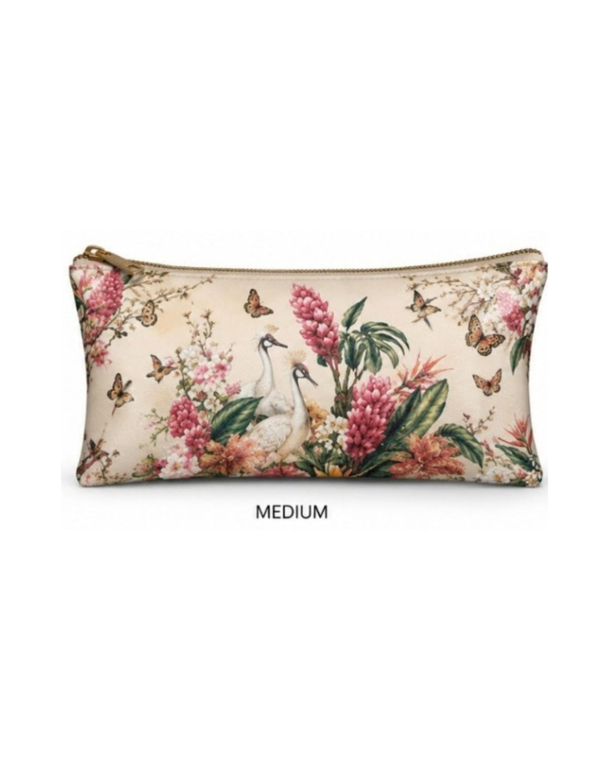 Premsons® Botanical Paradise Vegan Leather Zipper Pouch – Multipurpose Organiser – S, M, L & XL