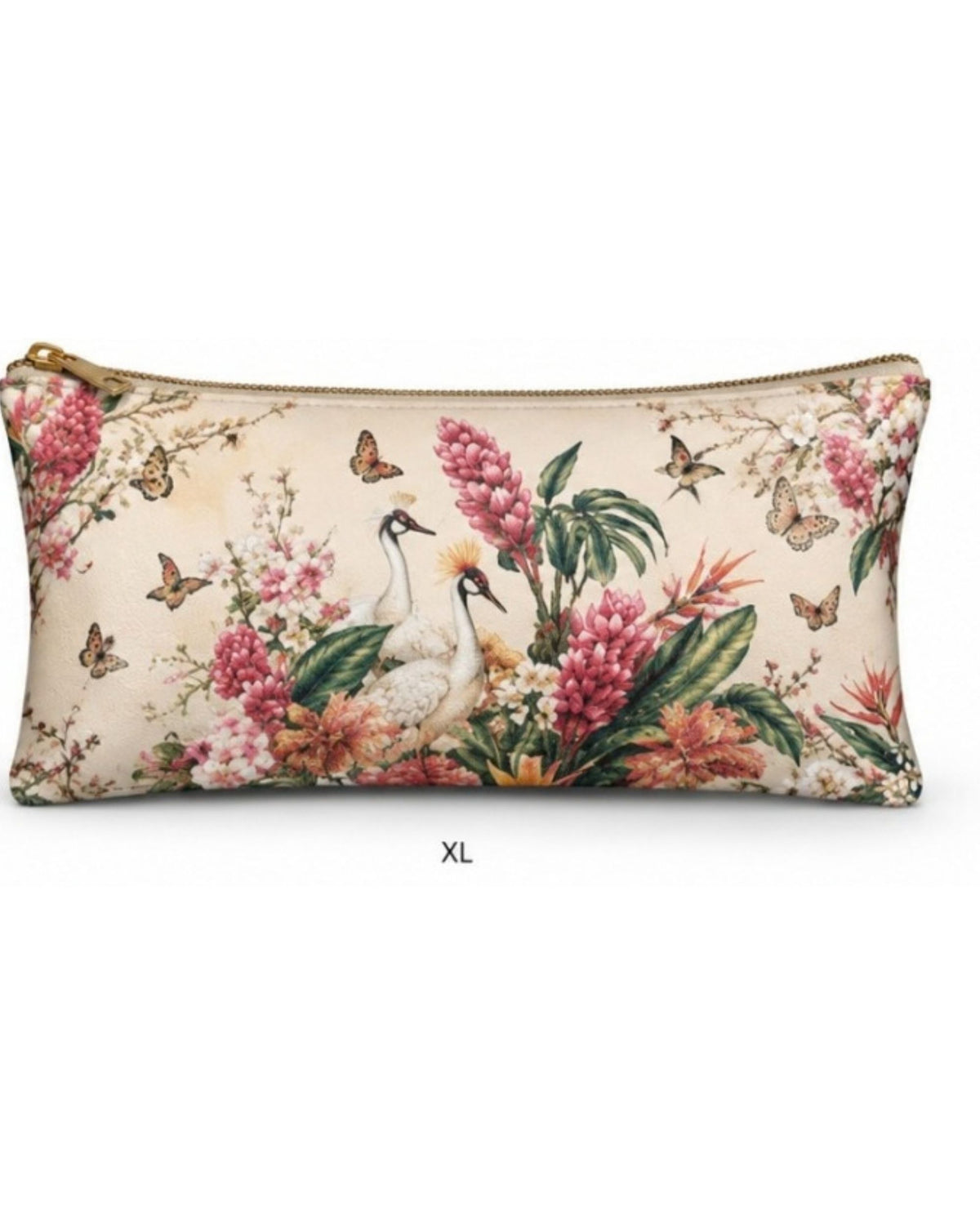 Premsons® Botanical Paradise Vegan Leather Zipper Pouch – Multipurpose Organiser – S, M, L & XL