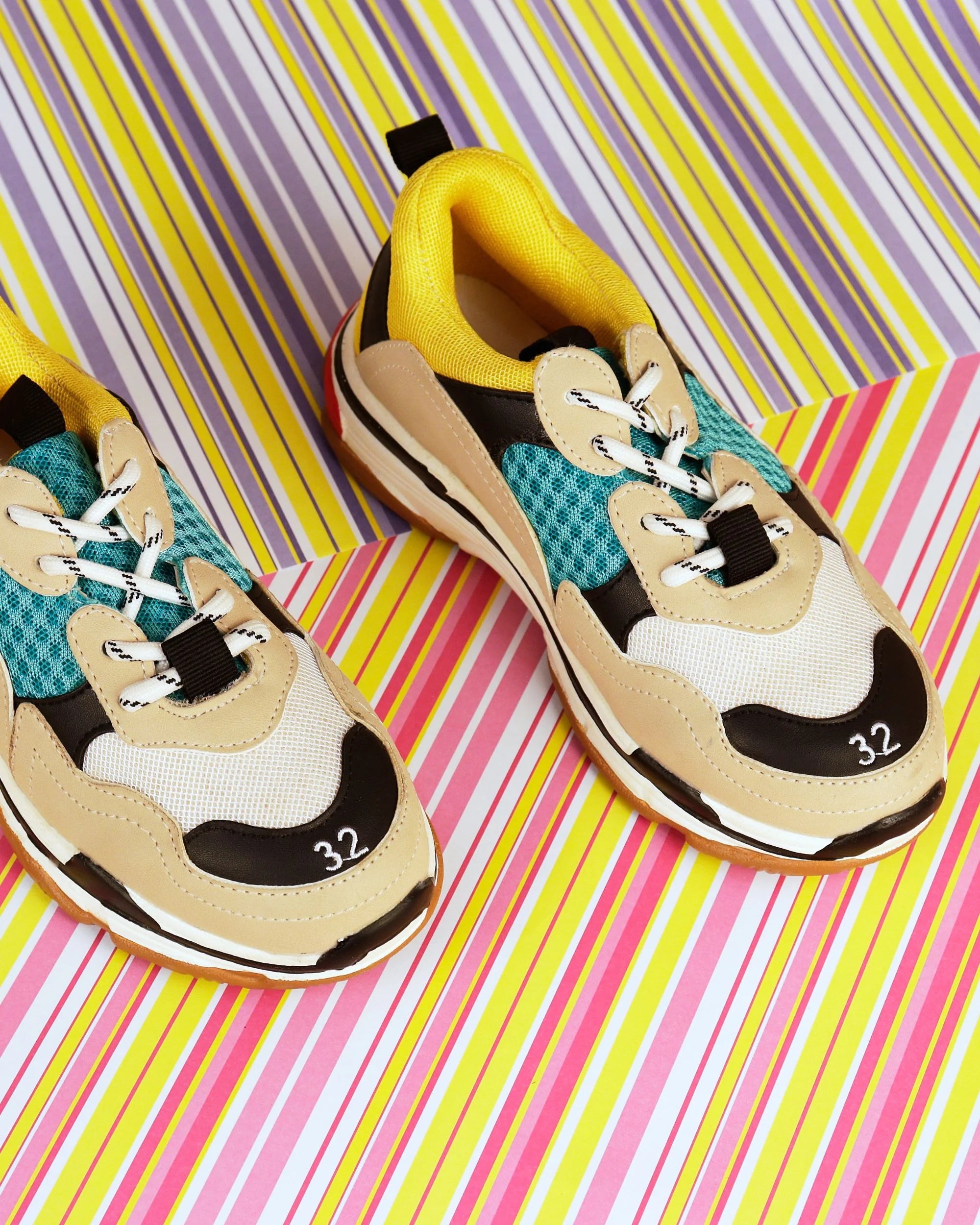 Premsons® Sneakers for Boys – Trendy, All-Day Comfort Children’s Shoes for Everyday Wear & Sports - Multi Colourblock