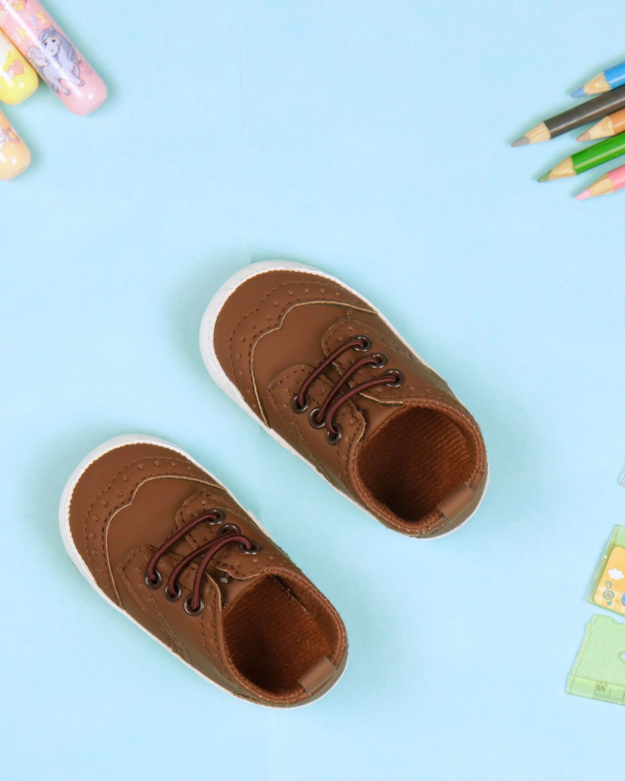 Premsons® Tan Toddler Booties – Soft, Comfortable & Lightweight Footwear for Babies & First Walkers
