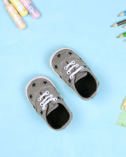 Premsons® Grey Stars Toddler Booties – Soft, Comfortable & Lightweight Footwear for Babies & First Walkers