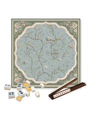 Premsons® The Jasmine Tea House Mahjong Table Mat – Premium Anti-Slip Square Gaming & Decorative Mat - 23 x 23 inch - Versatile Non-Slip Play Surface