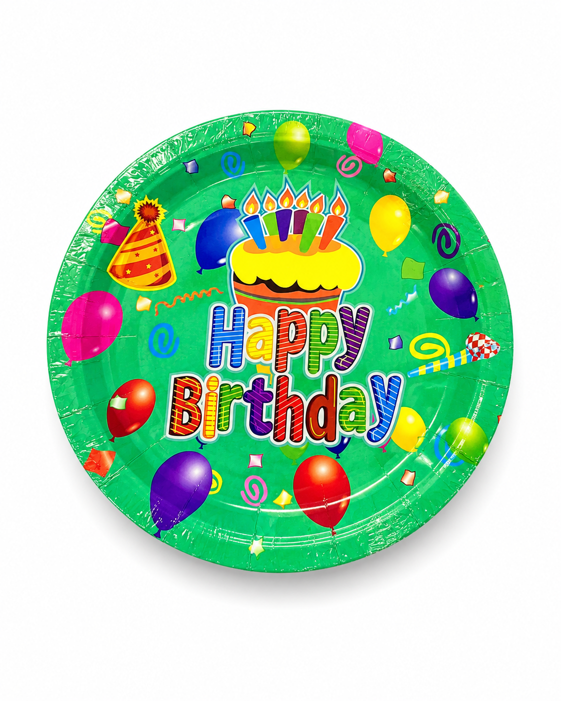 Premsons® Happy Birthday Party Plates – Colourful Disposable Celebration Plates (set of 10) (pack of 2)