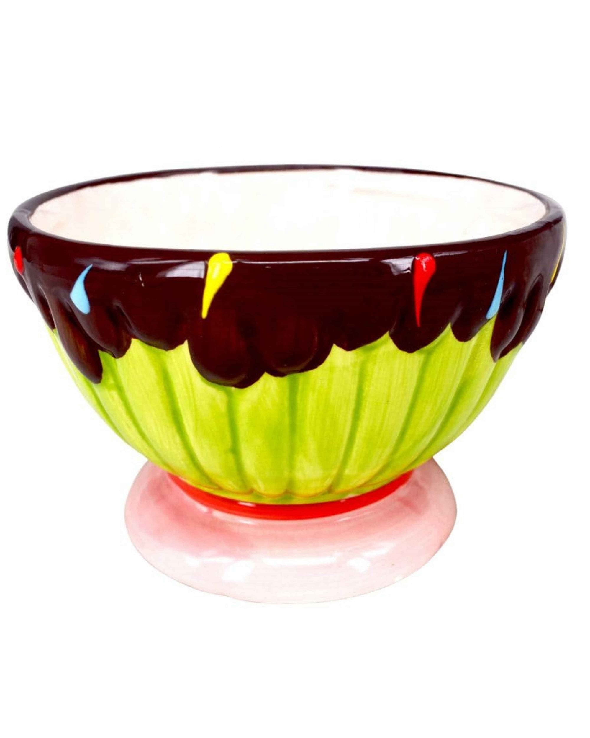 Premsons® Ceramic Ice Cream Sundae Bowl - Ideal for Sundaes, Desserts, and Stylish Serving - Versatile Dessert Dish for Parties and Entertaining