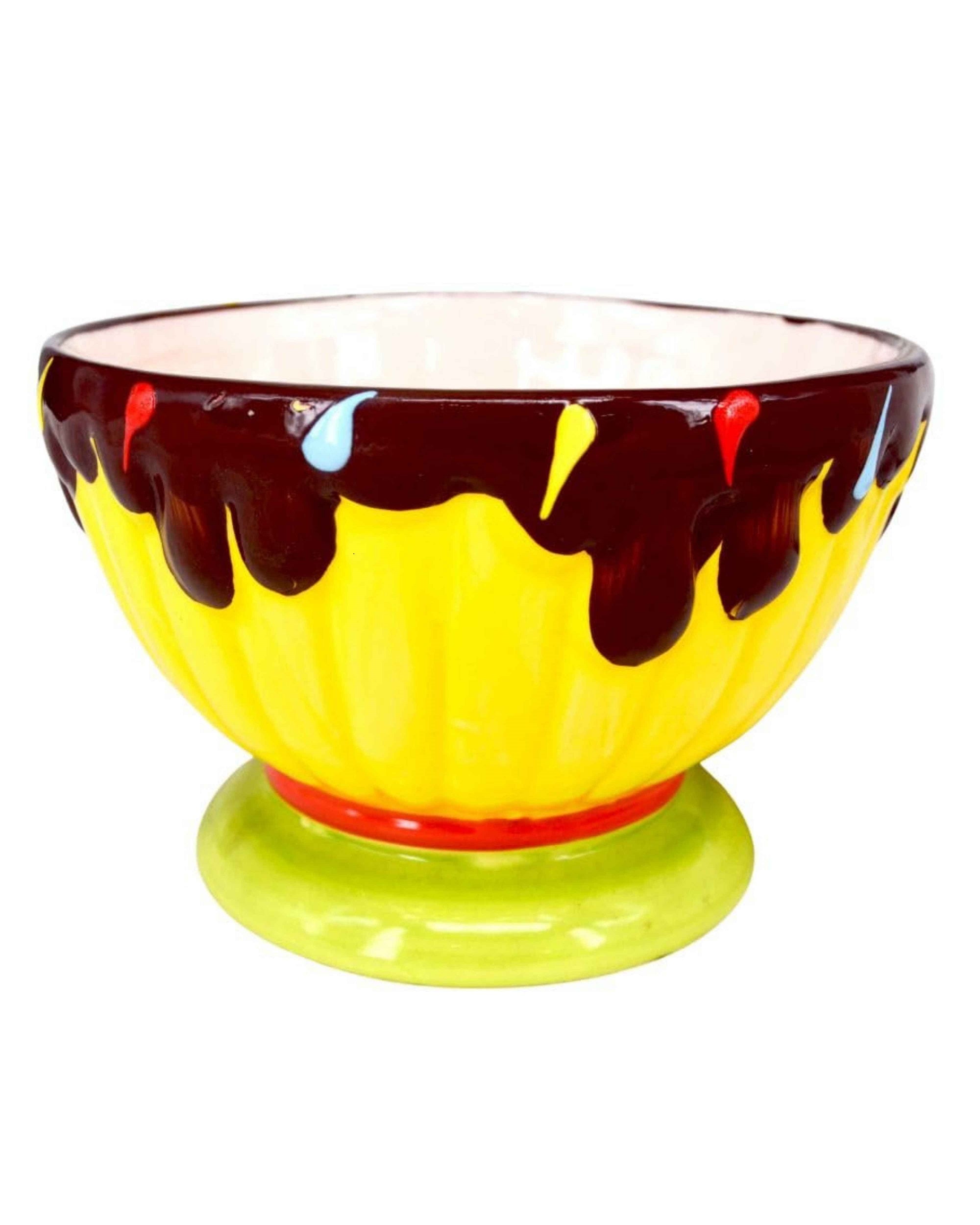 Premsons® Ceramic Ice Cream Sundae Bowl - Ideal for Sundaes, Desserts, and Stylish Serving - Versatile Dessert Dish for Parties and Entertaining