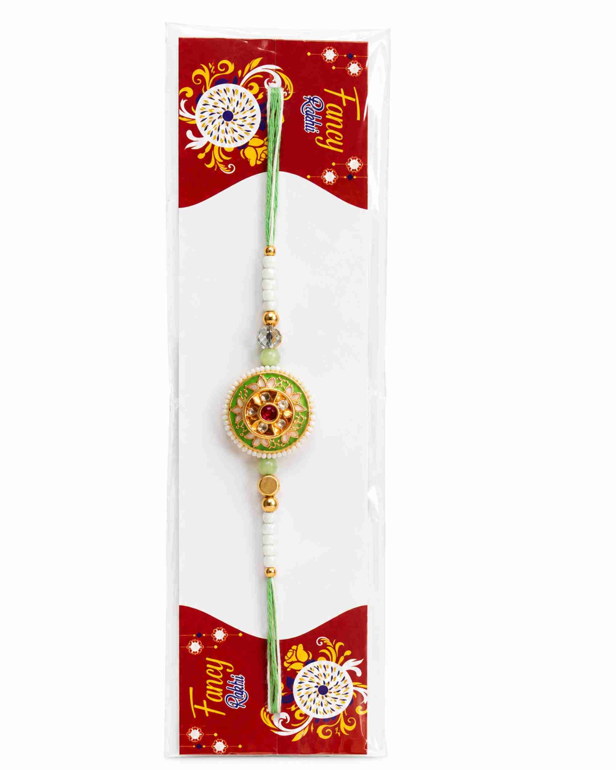 Premsons® Green Floral Rakhi