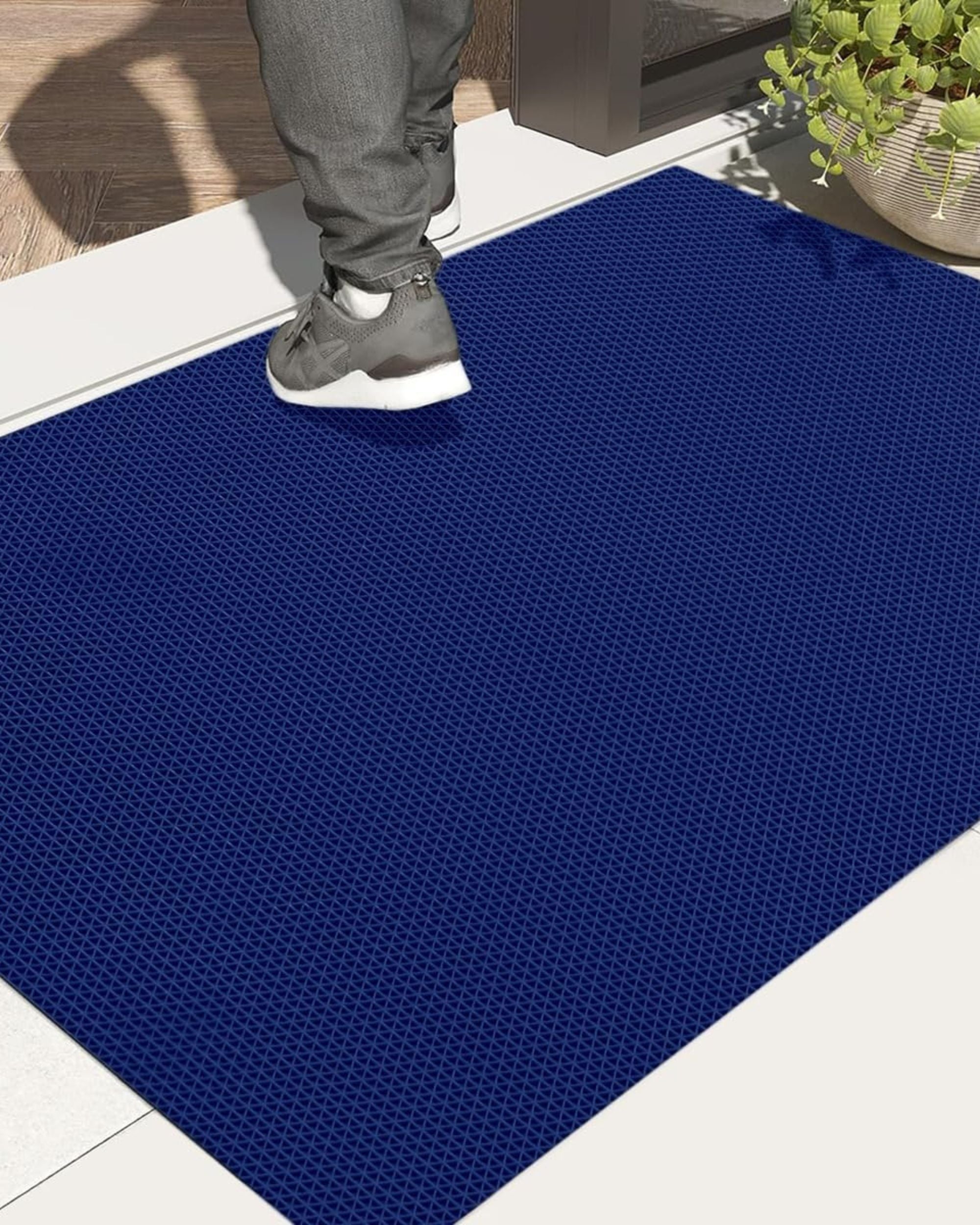 Premsons® Anti Skid Floor Mat for Home Entrance & Bathroom | Non Slip PVC Door Mat | Heavy Duty Water Drainage Mat |1 Meter