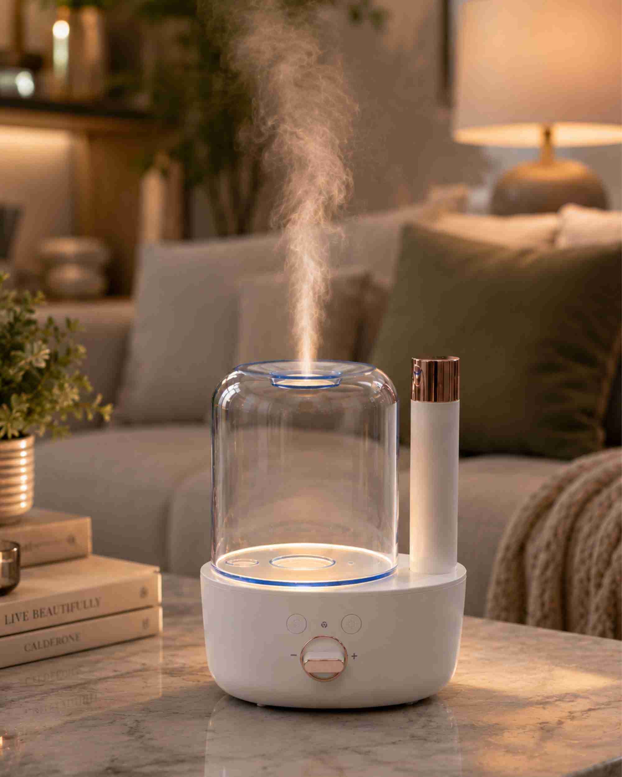 Premsons® Glass Dome Aroma Diffuser with Volcano Mist Effect