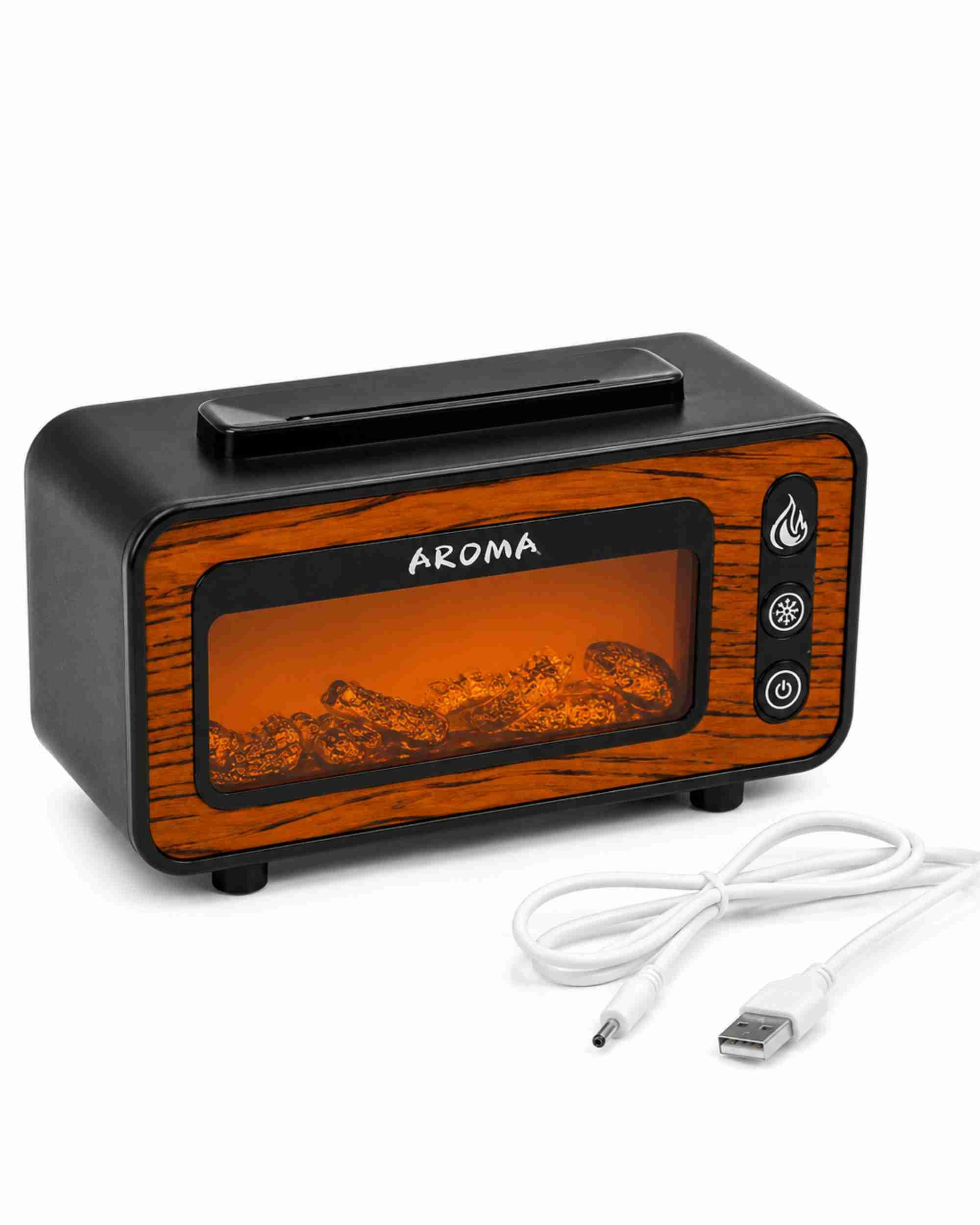 Premsons® Vintage Fireplace Aroma Diffuser with Realistic Flame Effect