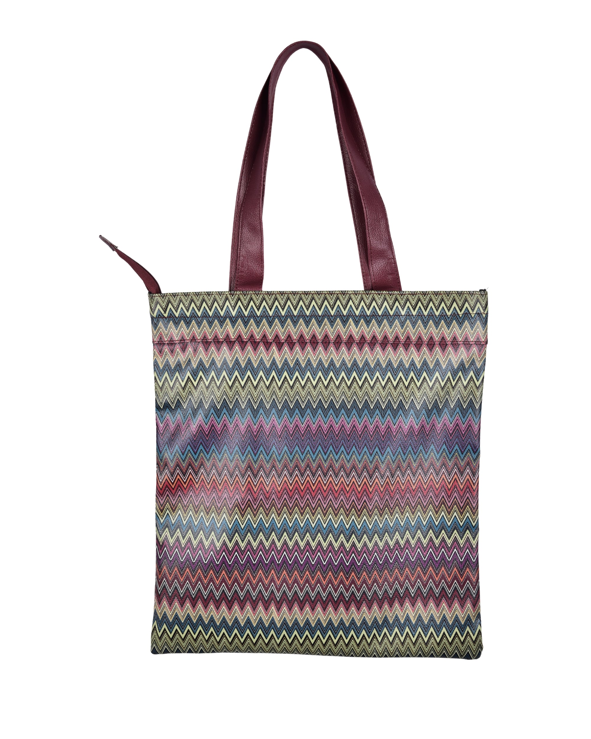 Premsons® Zigzag Print Tote Bag – Stylish & Durable Shoulder Bag for Shopping, Office, Travel & Everyday Use