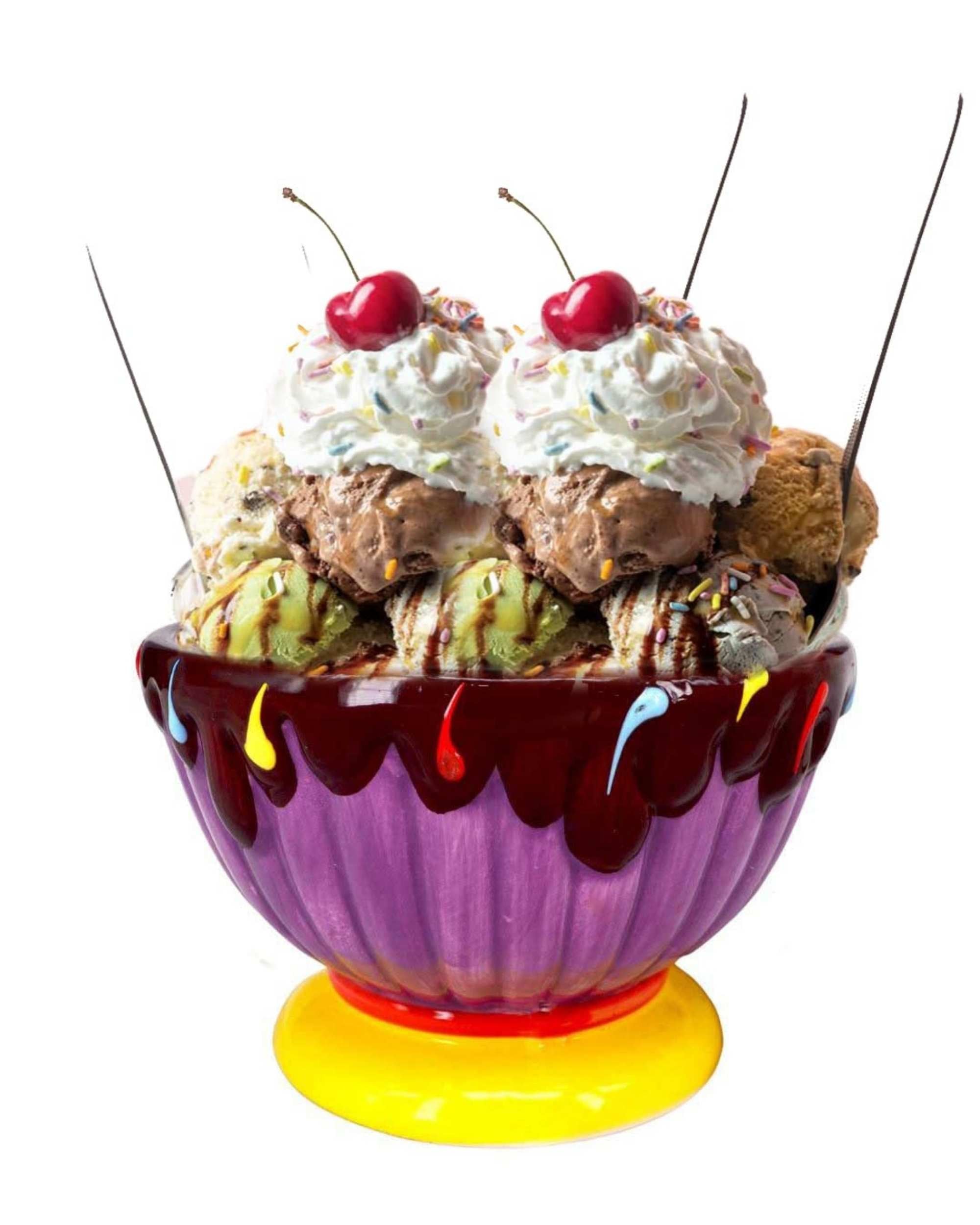 Premsons® Ceramic Ice Cream Sundae Bowl - Ideal for Sundaes, Desserts, and Stylish Serving - Versatile Dessert Dish for Parties and Entertaining