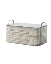 Premsons® Foldable Clothes Storage Basket - XXL White Laundry & Wardrobe Organizer Basket with Handles - Multipurpose Home Storage Bin