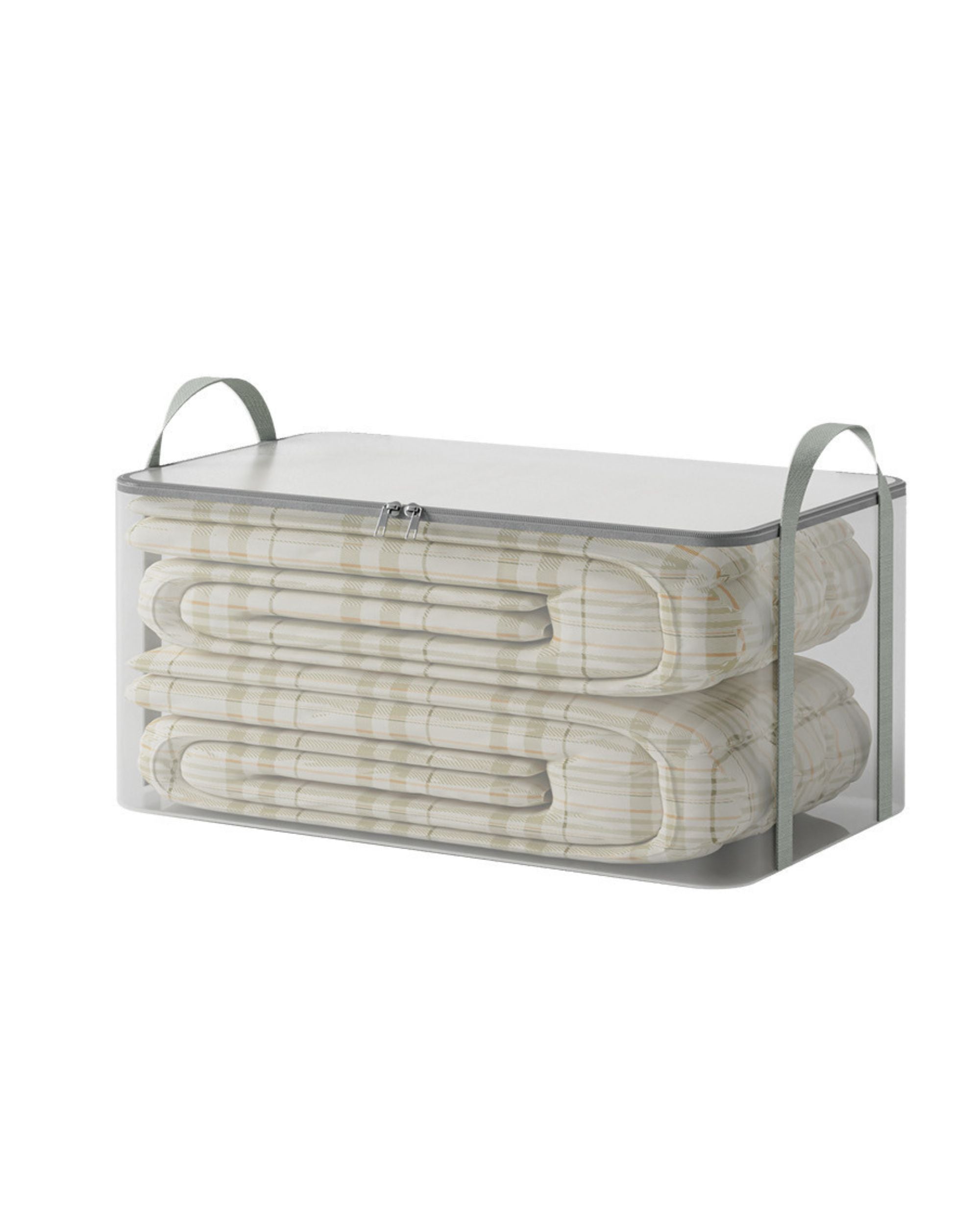Premsons® Foldable Clothes Storage Basket - XXL White Laundry & Wardrobe Organizer Basket with Handles - Multipurpose Home Storage Bin