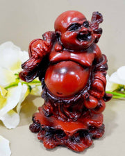 Premsons® Laughing Buddha Spiritual Living Feng Shui Showpiece with Wealth Pot in Hand Home Decoration Item Good Luck Money Success