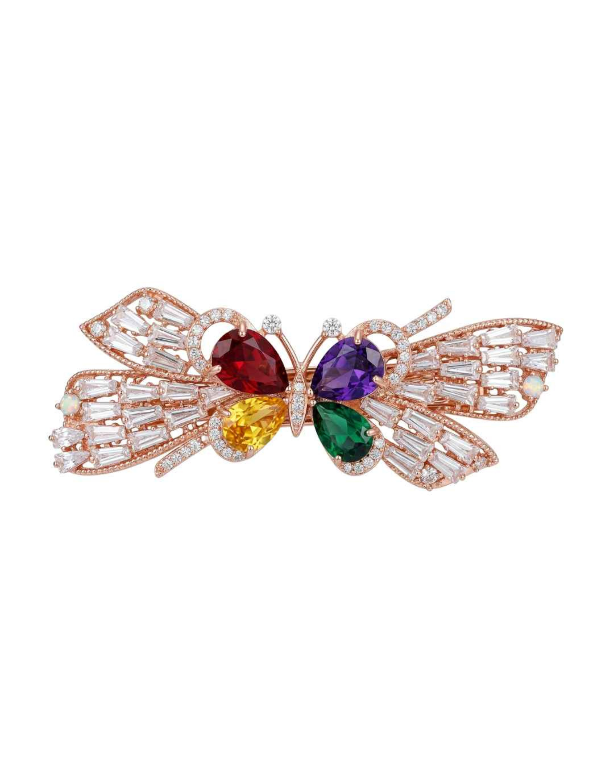 Eternia® Multicolour Butterfly Crystal Hair Clip Elegant Statement Hair Accessory