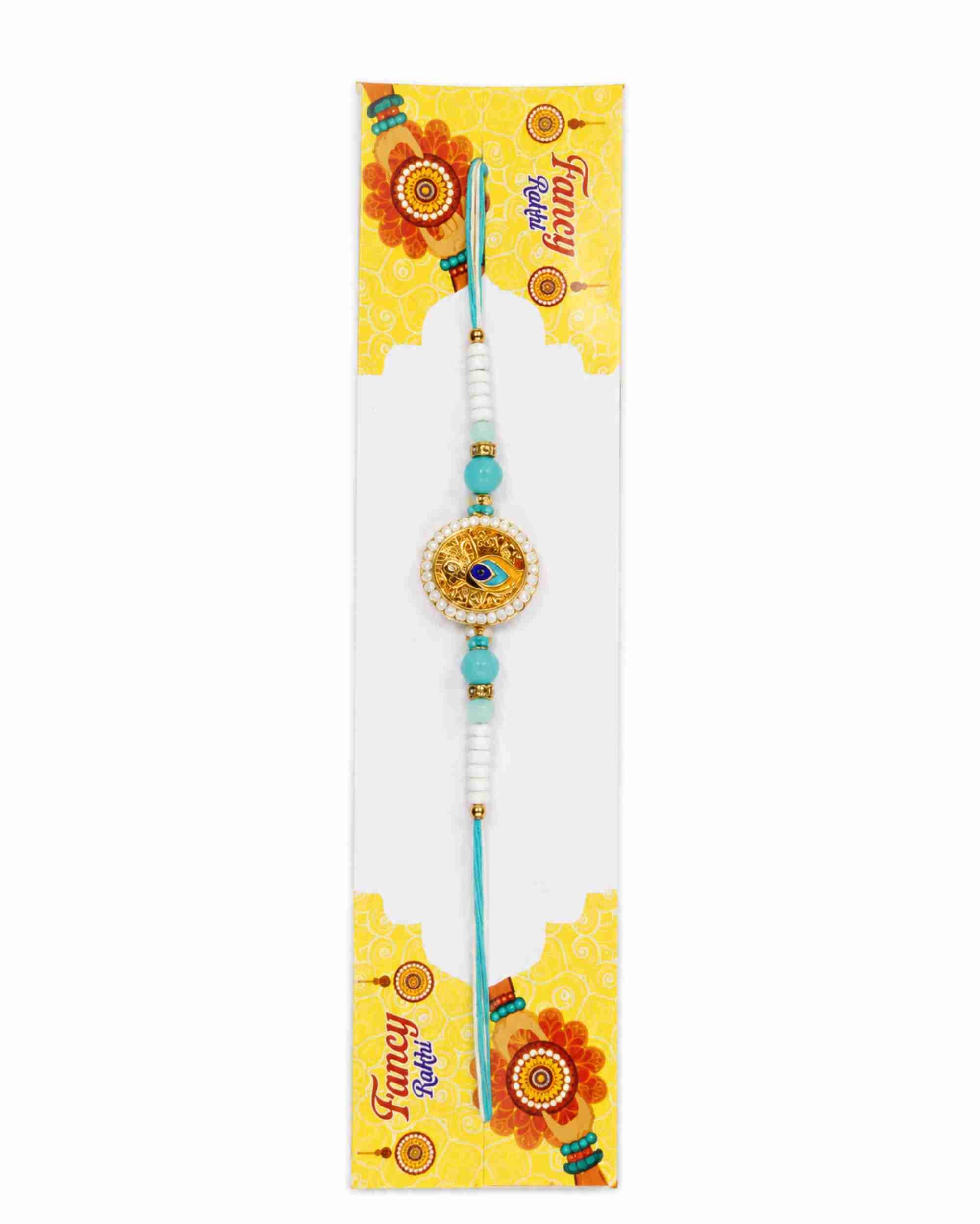 Premsons® Blue Pearl Thread Rakhi
