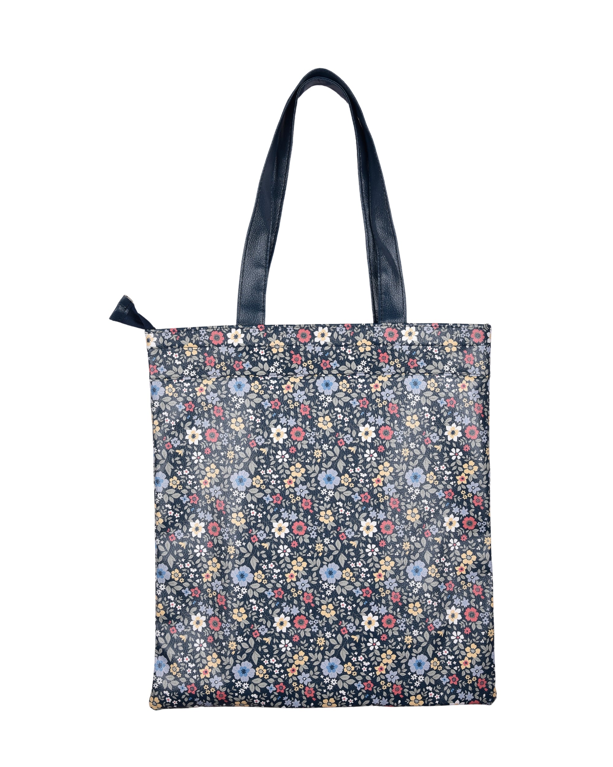 Premsons® Navy Floral Tote Bag – Stylish & Durable Shoulder Bag for Shopping, Office, Travel & Everyday Use