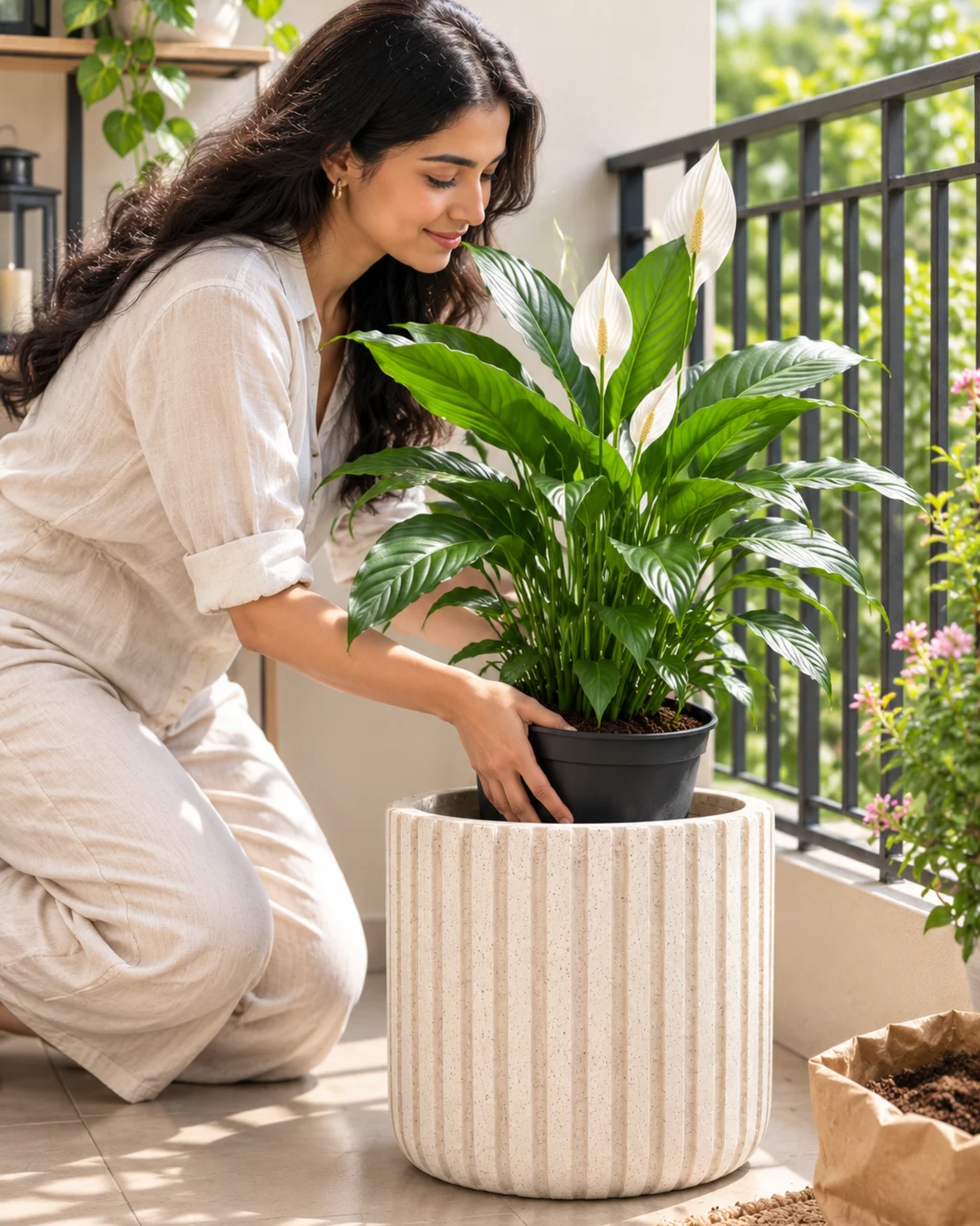 Premsons® Vertical Stripe Planter