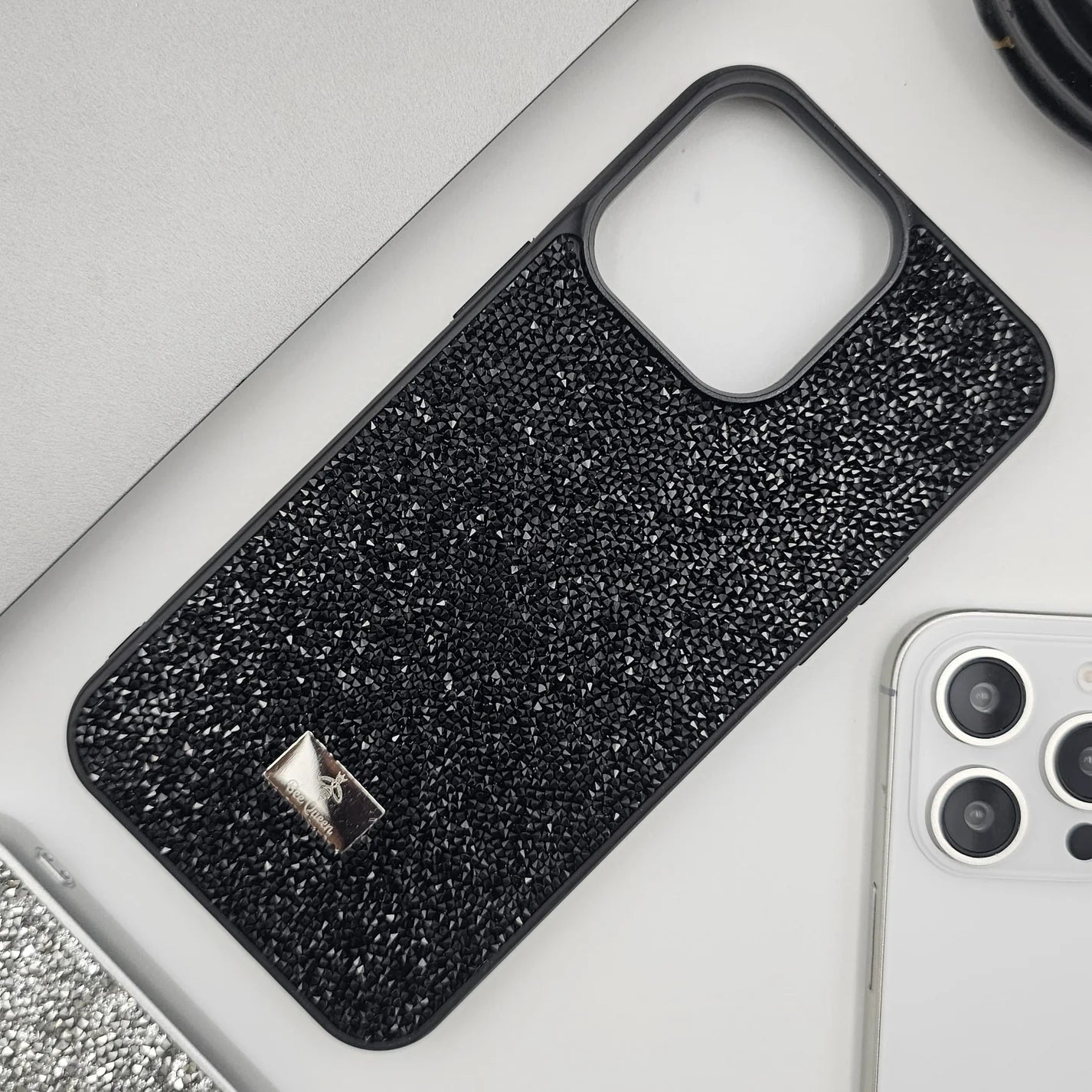 Premsons® iPhone 16 Series Glitter Crystal Case – Shimmer Stone Protective Back Cover with Sparkling Design | Stylish & Slim Fit Case for Girls & Women