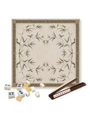 Premsons® Whispering Bamboo Mahjong Table Mat – Premium Anti-Slip Square Gaming & Decorative Mat - 23 x 23 inch - Versatile Non-Slip Play Surface