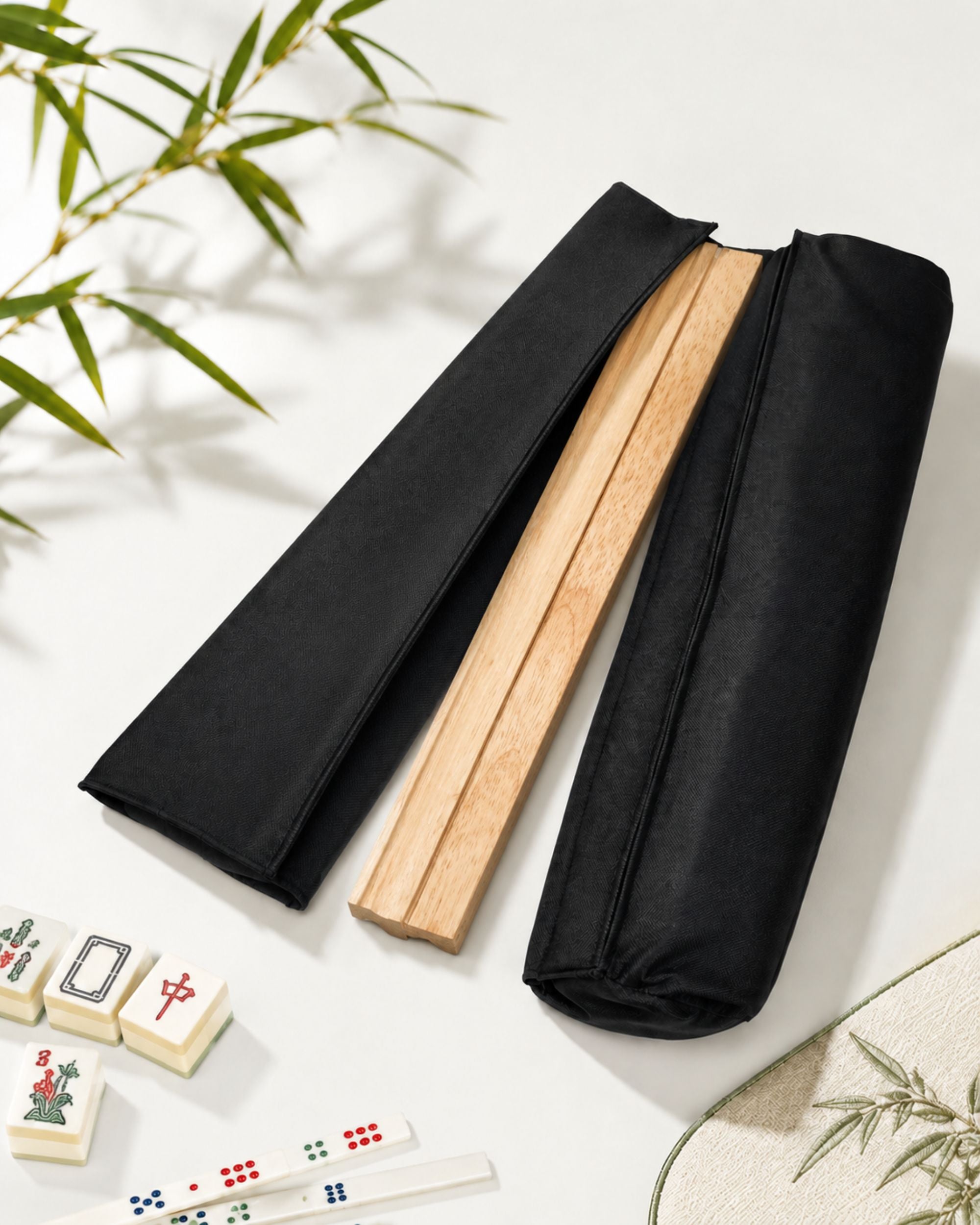 Premsons® Premium Mahjong Wooden Rack Cover– Protective Storage- Black
