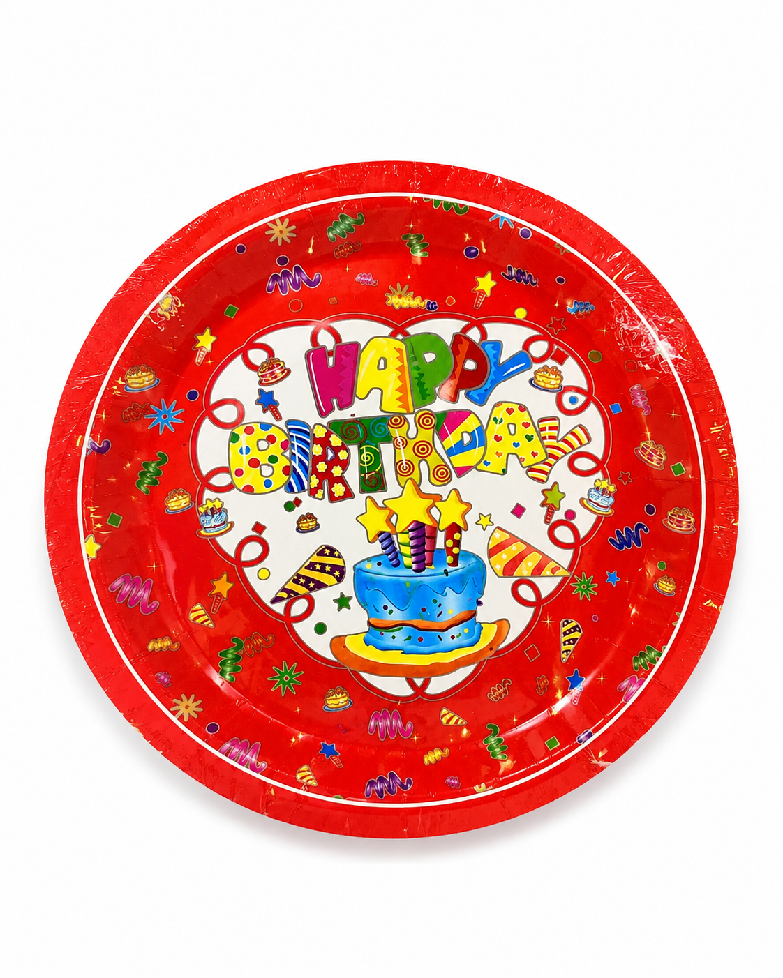 Premsons® Happy Birthday Party Plates – Colourful Disposable Celebration Plates (set of 10) (pack of 2)