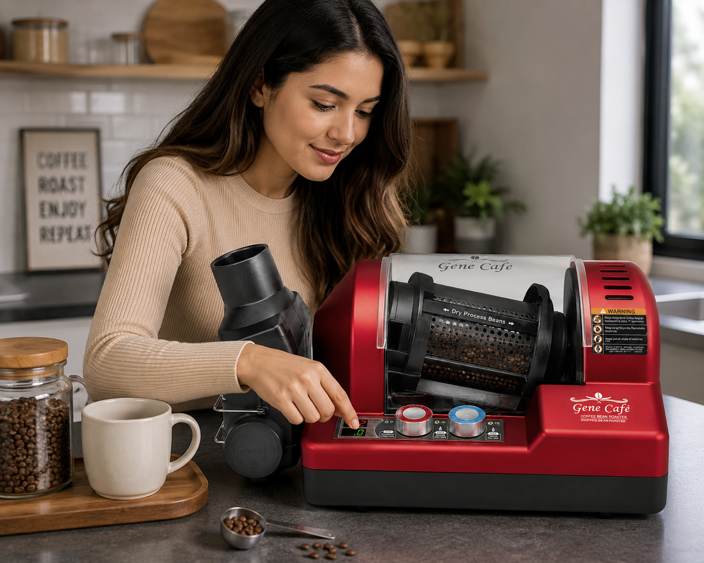 Premsons® Gene Café Coffee Roaster – Home Coffee Bean Roasting Machine with Adjustable Time & Temperature – 250g Capacity