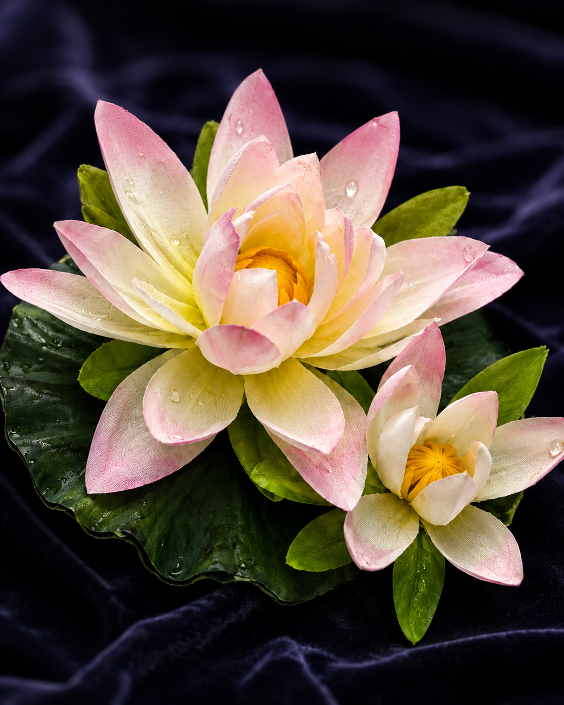 Premsons® Artificial Floating Water Lily Flower – Decorative Pond & Bowl Accent for Home, Garden, Pool & Party Décor – Realistic Design & Vibrant Color(Set of 4)
