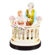 Premsons® Porcelain Balcony Couple Figurine – Romantic Handcrafted Decor Piece