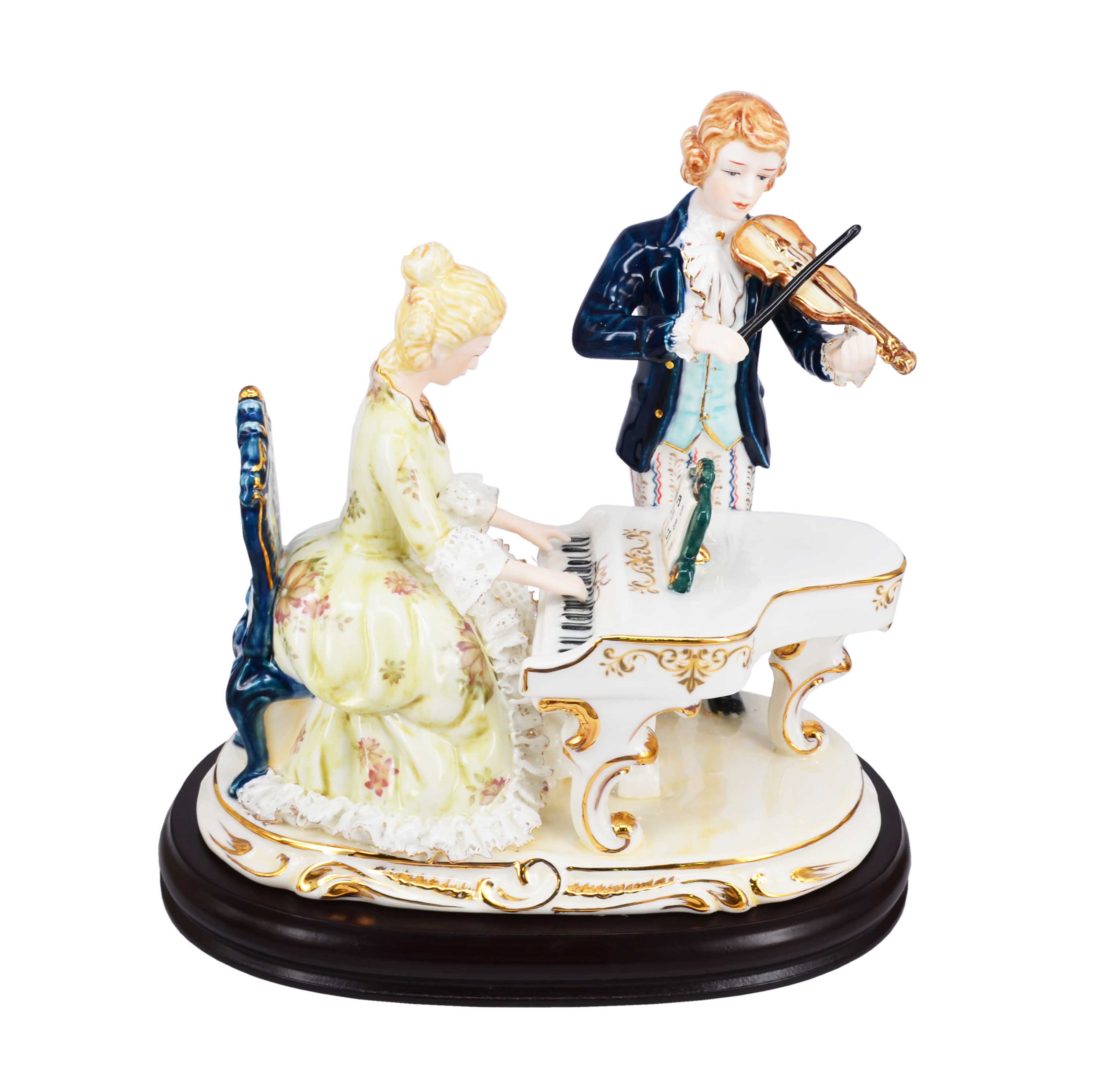 Premsons® Musical Duet Couple Figurine – Violin & Piano Porcelain Sculpture