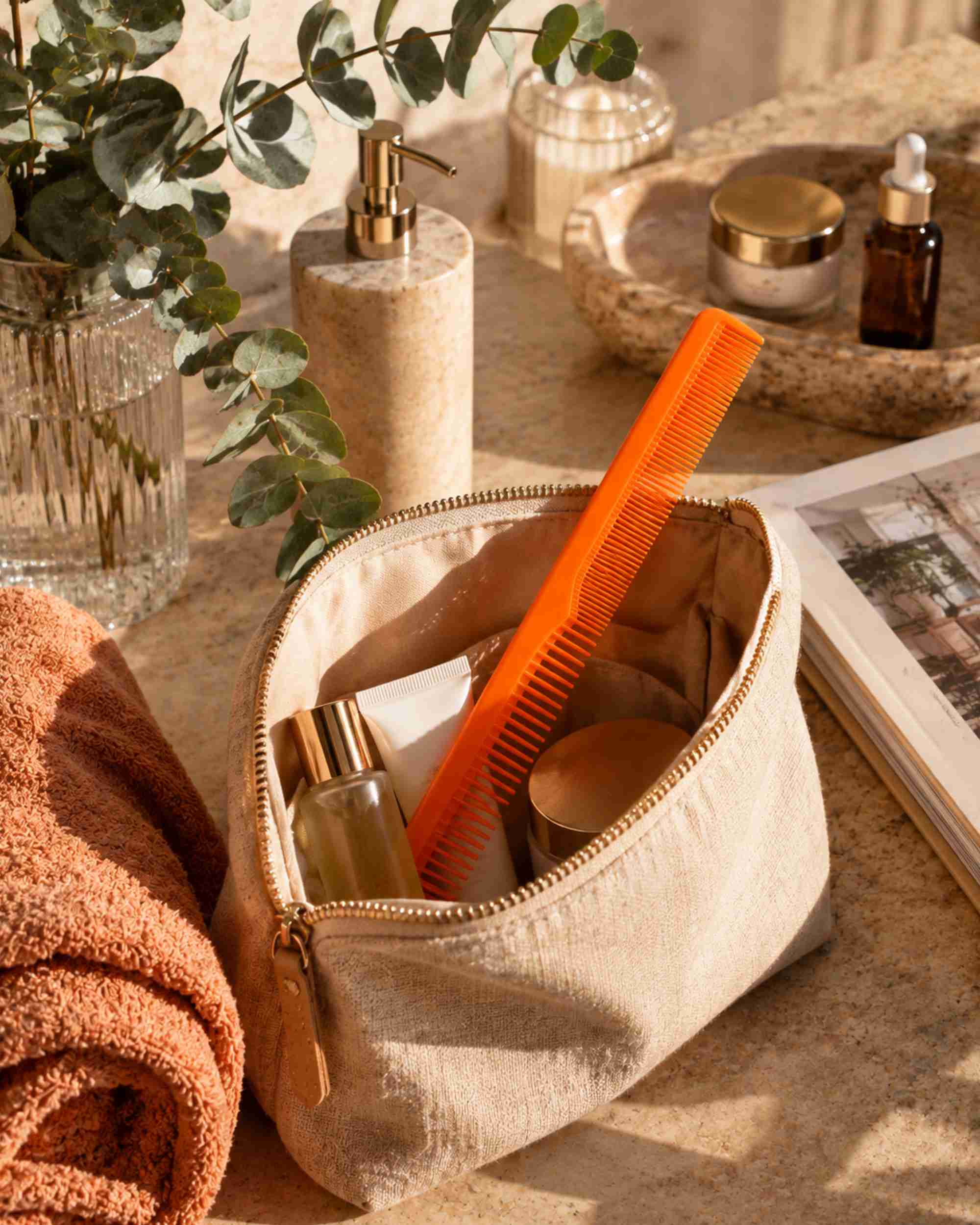 Premsons® Orange Salon Styling Comb - Jaguar A-Line 505