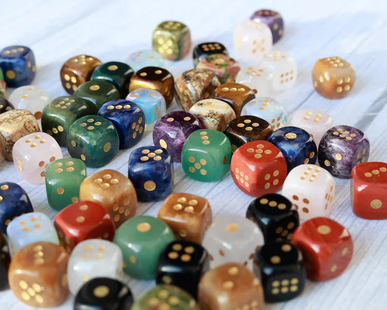 Premsons® Stone Dice Set for Board Games | Pack of 3- Purple