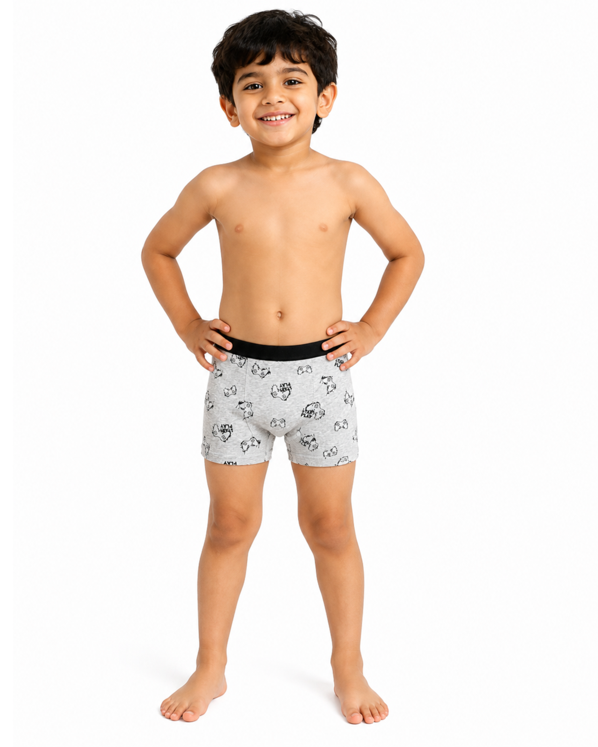 Premsons® Boys Grey  Game Controller Printed Underwear  5-6 Years Kids