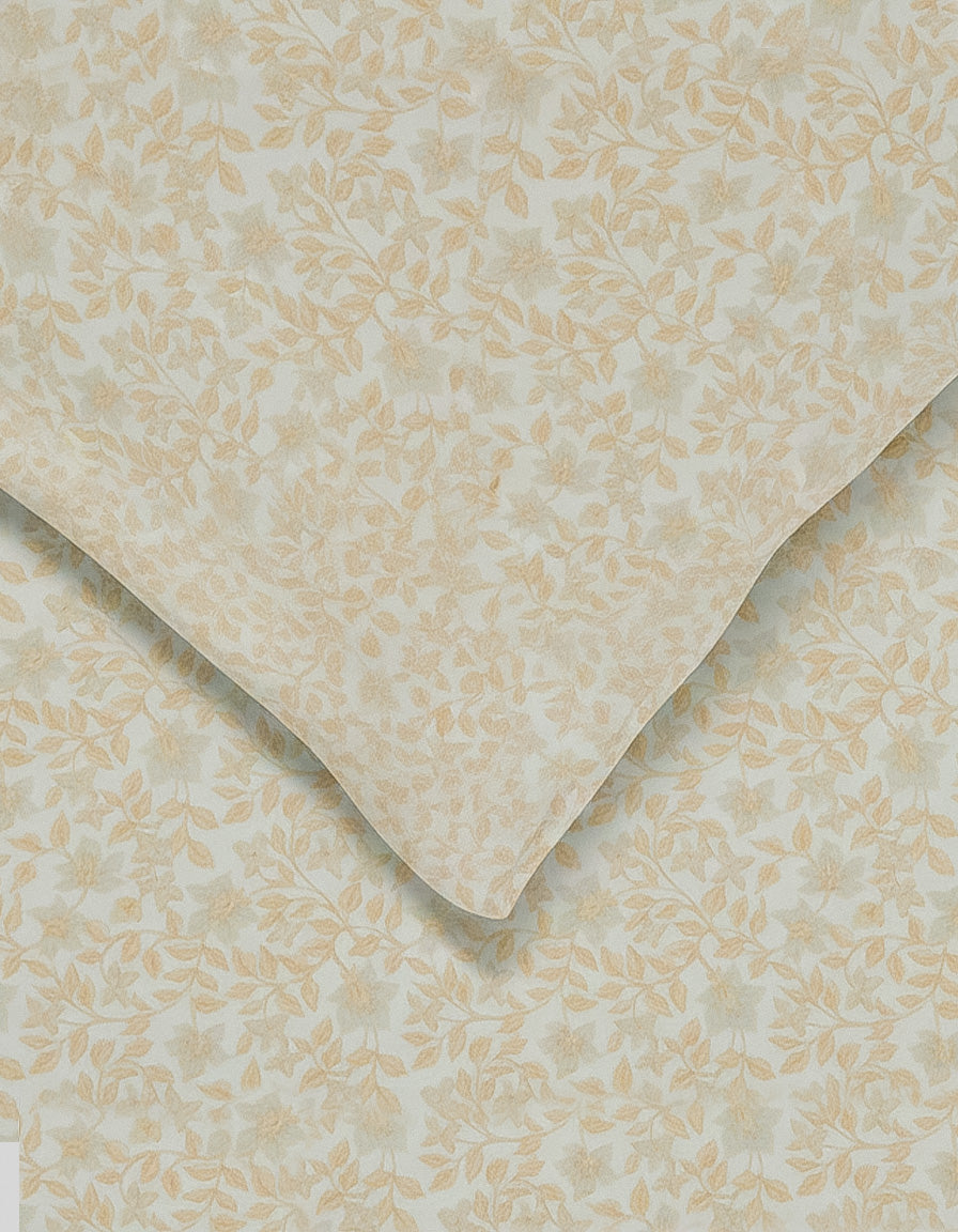 Premsons® Floral Print King Size Bedsheet – Yellow Soft Cotton Double Bed Sheet with Matching Pillow Covers